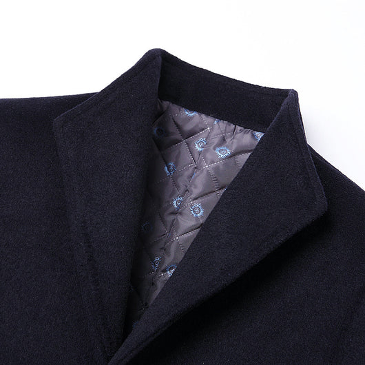 Abrigo de Lana para Hombre Cuello Alto Clásico - Image 4