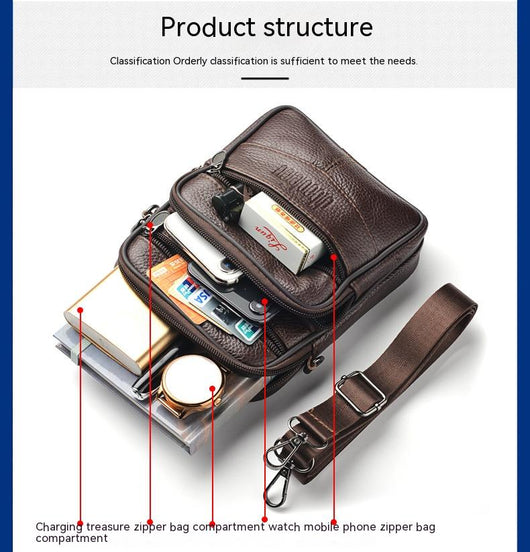 Bolsa de Cintura Multifuncional para Hombre - Bandolera Mensajero con Compartimentos para Celular - Image 9