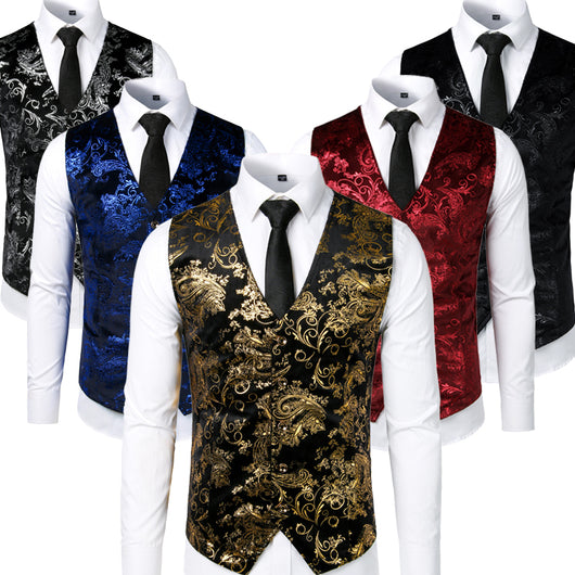 Chaleco Steampunk Dorado para Hombre - Traje Elegante sin Mangas - Image 2