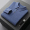 Cardigã Masculino Grosso Gola Polo Casual Solto