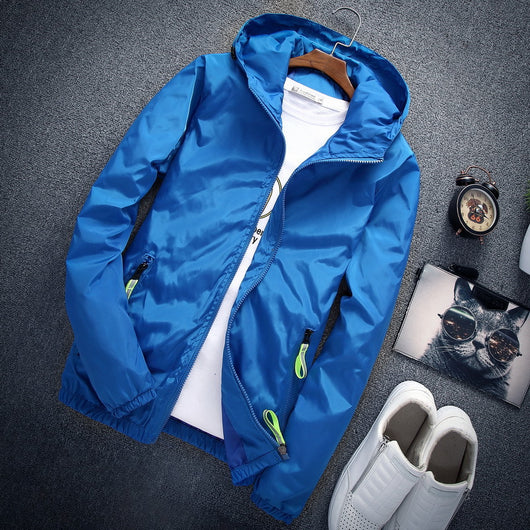 Chaqueta Ligera con Capucha para Hombre - Estilo Casual Versátil - Image 4