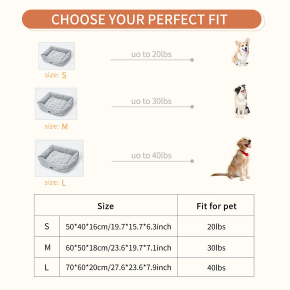 Cama Velvet Swirl para Perros Pequeños y Medianos con Cojín Removible y Efecto Calmante