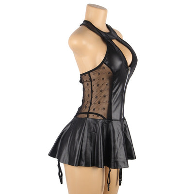 Camisón Sensual con Detalles de Encaje y Cuero en la Espalda - Image 2