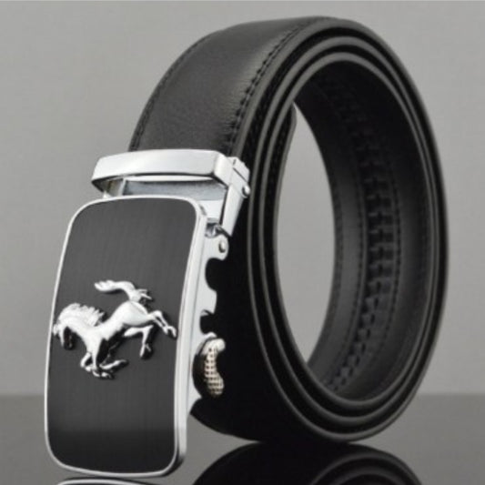 Cinturones de Cuero para Hombre con Hebilla Automática