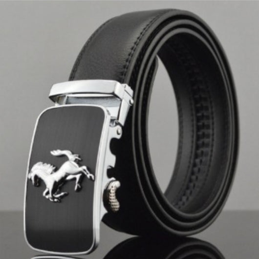 Cinturones de Cuero para Hombre con Hebilla Automática