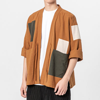 Bata Kimono Hanfu Suelta para Hombre Talla Grande - Estilo Dao - Image 10