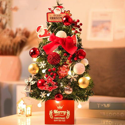 Árbol de Navidad Pequeño de Escritorio con Adornos Decorativos - Image 12