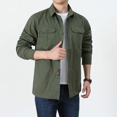 Camisa Manga Larga Casual Hombre Talla Grande - Ligera Cuatro Estaciones