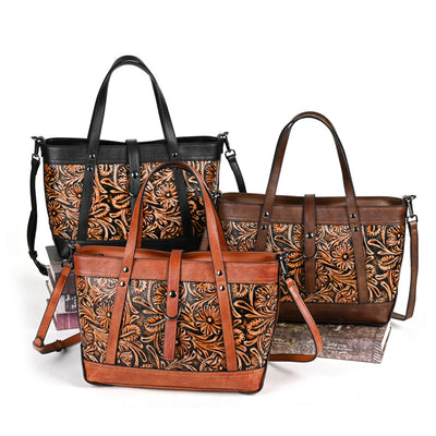Bolso de Cuero Genuino con Diseño Tallado a Mano - Image 8