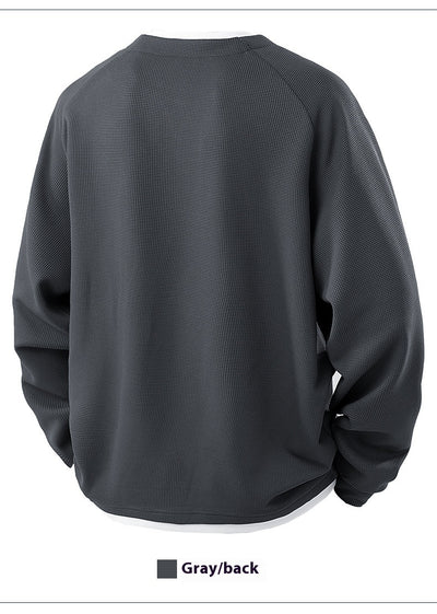 Suéter Waffle V-Cuello Bicolor Casual Versátil para Mujer - Image 11