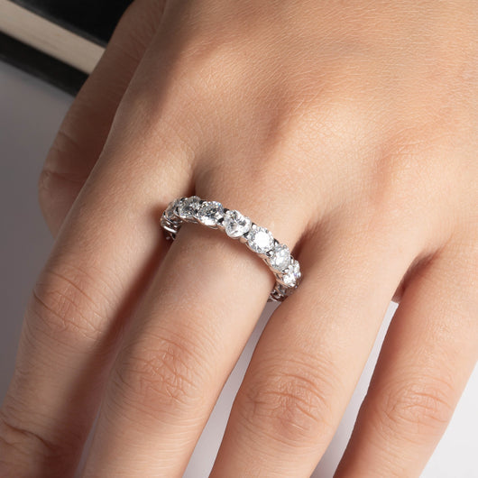 Anillo de Plata Esterlina con Moissanita Chapado - Image 9