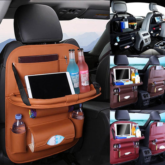 Organizador Multifuncional para Auto con Mesa Plegable y Cuero PU - Image 10