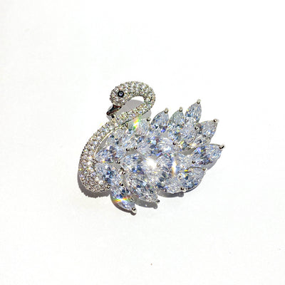 Broche Cisne de Circón Lujo Vintage Cristal - Image 5