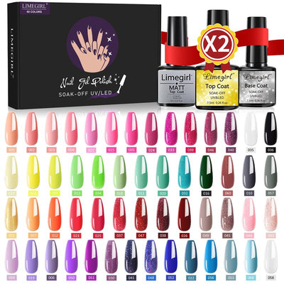 Set de 60 Colores de Esmalte de Uñas Removible con Adhesivo Funcional - Image 9
