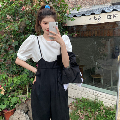Jumpsuit Verano Elegante con Mangas Abullonadas y Piernas Anchas - Image 5