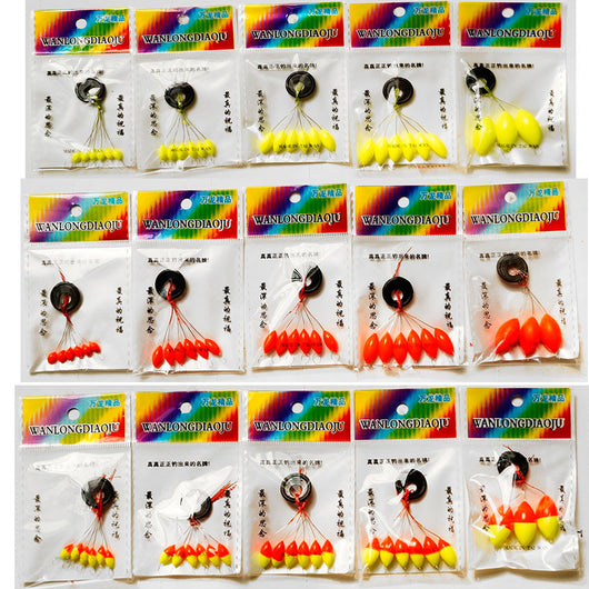 Flotador Pesca Oval Dos Colores Siete Estrellas