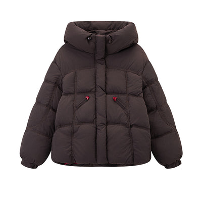 Chaqueta Corta con Capucha de Algodón Cálida para Mujer - Image 5