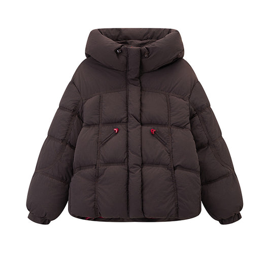 Chaqueta Corta con Capucha de Algodón Cálida para Mujer - Image 5