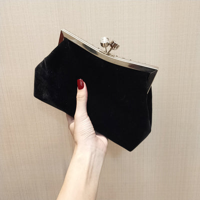 Bolso de Noche Terciopelo con Strass Diagonal - Image 3