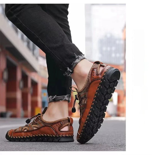 Sandalias Tejidas a Mano con Protección de Dedo - Cómodas y Seguras - Image 13