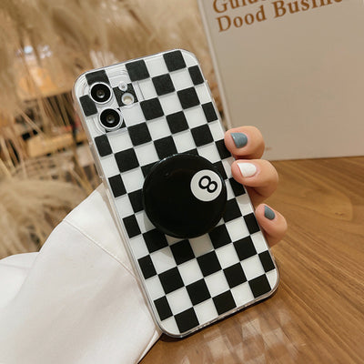 Funda Protectora para iPhone con Diseño Cuadros y Flores Azules - Image 5