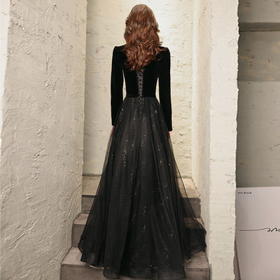 Vestido Largo Elegante de Manga Larga para Fiestas - Image 14