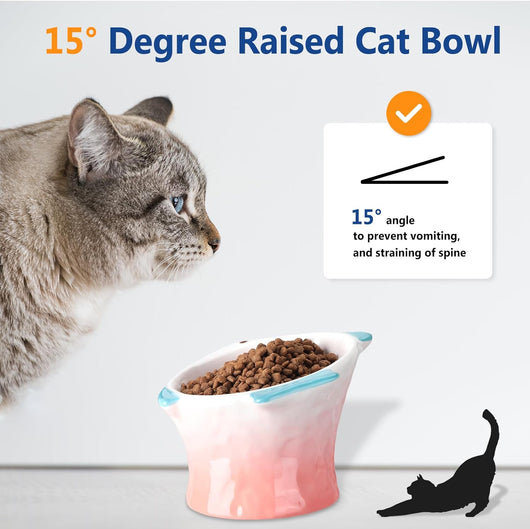 Comedero Elevado para Gatos en Cerámica con Diseño de Pez y Ángulo Inclinado - Image 12