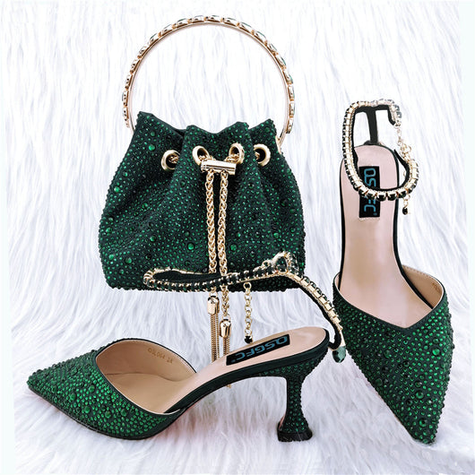 Juego de Bolsas para Zapatos con Sandalia Punta Abierta y Asa de Diamante - Image 7