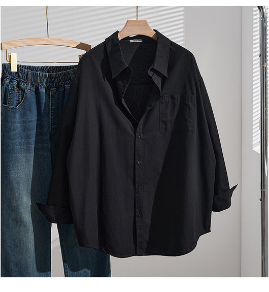 Camisa Casual de Algodón Talla Grande con Efecto Reductor - Image 17