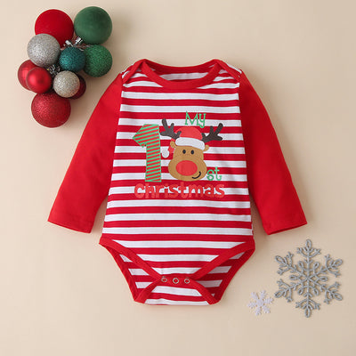Mono Navideño de Rayas Europeo con Capucha para Niños - Image 4