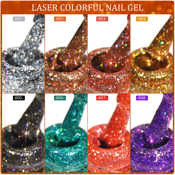 Esmalte de Uñas UV Láser con Lentejuelas Diamante Brillante