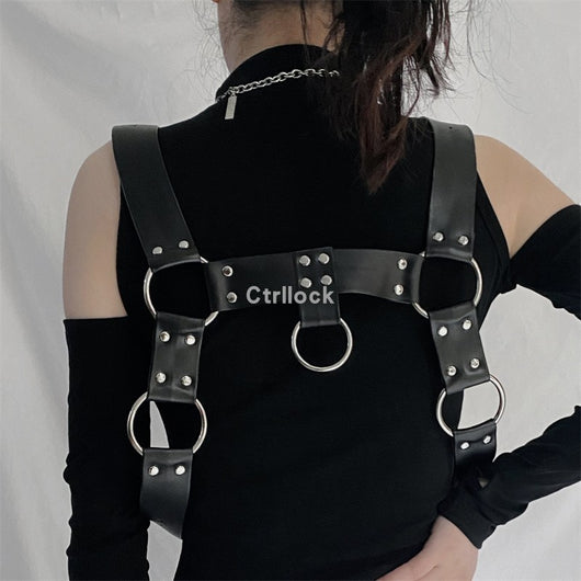 Cinturón Ajustable Estilo Goth Punk con Correa de Hombro - Image 7