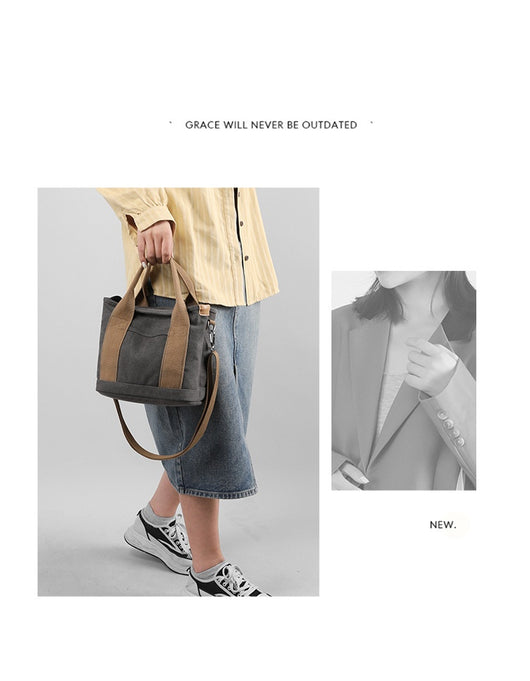 Bolsa de Lona Estilo Coreano de Gran Capacidad para Viajes y Uso Diario - Image 40