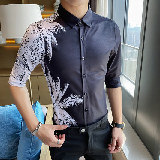 Camisa Juvenil Estampado Floral Tendencia