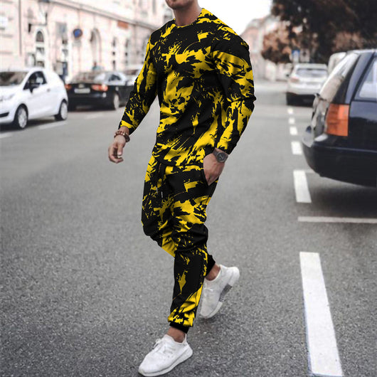 Sudadera Deportiva Casual de Dos Piezas con Estampado para Hombre - Image 10