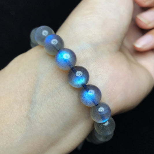 Pulsera de Labradorita Azul Intenso - Cristal Natural
