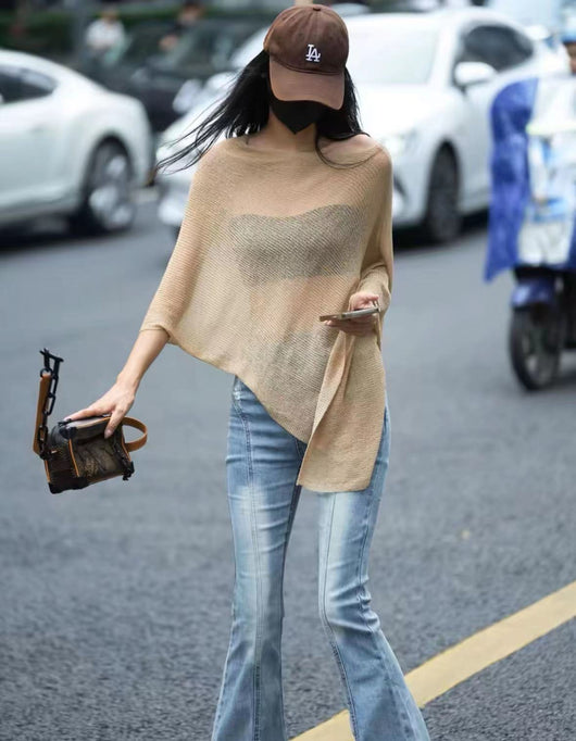 Cardigan Asimétrico de Diseño Coreano con Protección Solar - Image 8