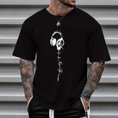 Playera Clásica para Hombre con Diseño Estampado de Manga Corta - Image 3