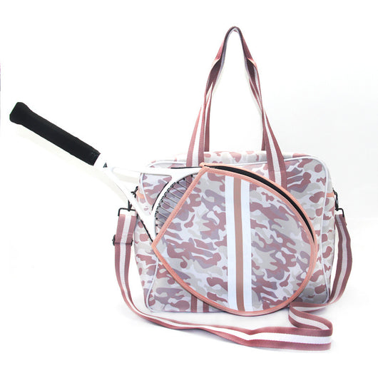 Bolsa Deportiva Tenis Crossbody a Rayas con Bandolera - Image 37