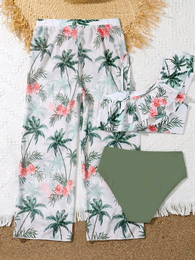 Traje de Baño Infantil Tres Piezas con Falda Volante - Image 12