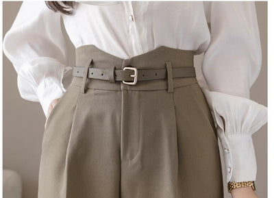 Pantalones Harem Cintura Alta para Mujer - Pantalones Frescos de Verano - Image 19