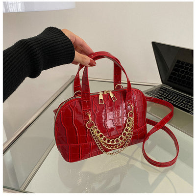 Bolso de Hombro con Patrón de Piedra y Cadena Personalizada - Image 11