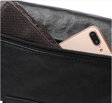 Bolso Casual de Cuero Curtido al Vegetal para Hombre - Image 8