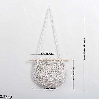 Bolsa de Red Tejida de Algodón - Decoración Mural Rústica para Dormitorio - Image 24