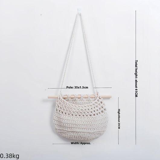 Bolsa de Red Tejida de Algodón - Decoración Mural Rústica para Dormitorio - Image 24