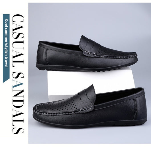 Mocasines Hombre Cuero Microfiber con Diseño Calado - Image 14