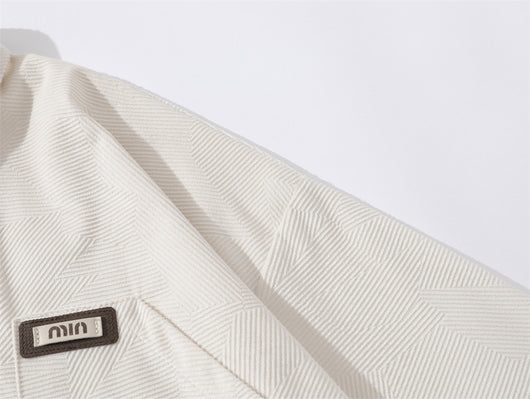 Camisa Suelta de Bolsillos y Color Sólido para Hombre - Image 15