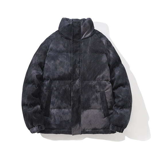 Abrigo de Invierno Tie-dye en Pana de Algodón para Hombre - Image 9