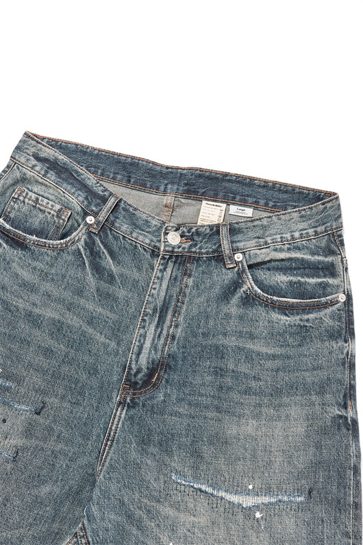 Jeans Anchos de Largo Completo Splash Ink para Hombre - Image 28