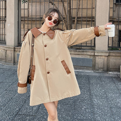 Abrigo Trench Caqui Minimalista para Mujer - Diseño Premium Primavera Otoño - Image 7